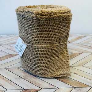 Mainstays Unwired Natural Burlap Ribbon 5.5"x30' Country Rustic Farmhouse Decor